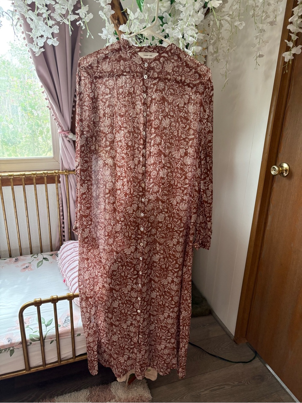 Chan Luu Rust & Cream Floral Dress